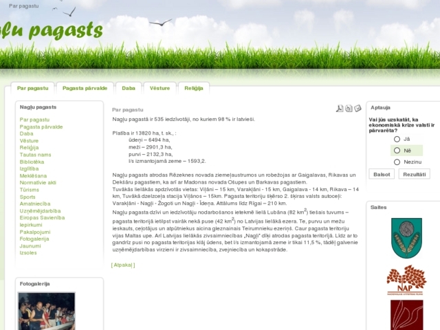 Rēzeknes novada pašvaldība, Nagļu pagasta pārvalde, 
